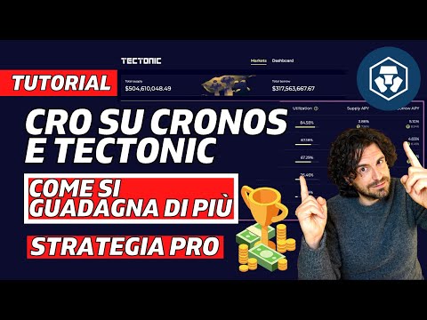 CRO RENDITA SU CRONOS CHAIN e TECTONIC | STRATEGIA PRO a cosa STARE ATTENTO | Crypto.com Tutorial