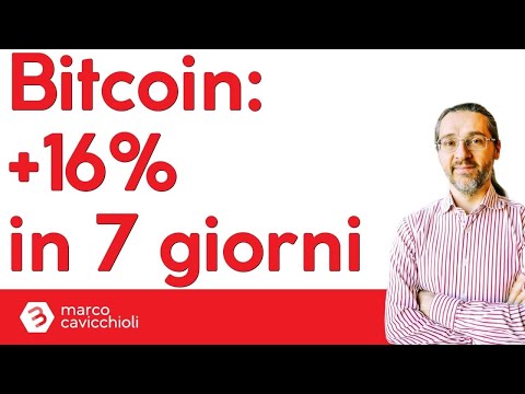 Bitcoin: +16% in una settimana