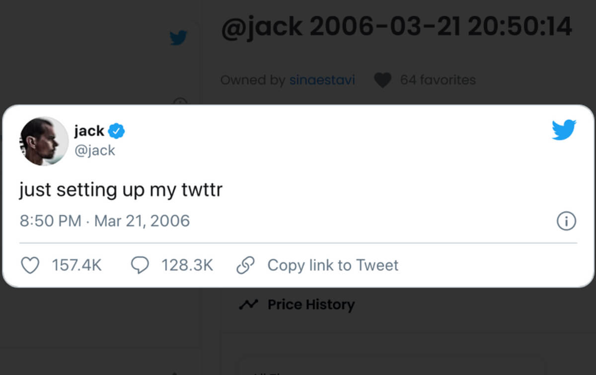 L’NFT del primo tweet di Jack Dorsey riceve offerte minime
