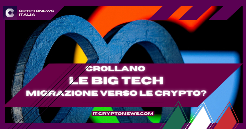 Big Tech in calo, gli investitori migrano verso le Crypto