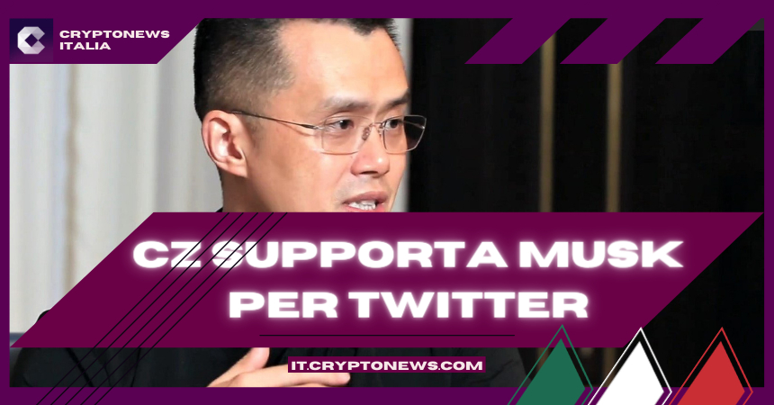 CEO di Binance CZ Ancora Favorevole All’Acquisizione di Elon Musk su Twitter