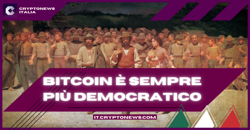 Bitcoin sempre più democratico – Aumentano i wallet dei gamberi crypto