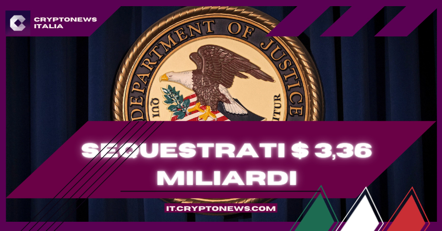 Dipartimento di Giustizia USA Sequestra $ 3,36 miliardi da Silk Road – il Secondo Sequestro Crypto Più Grande della Storia