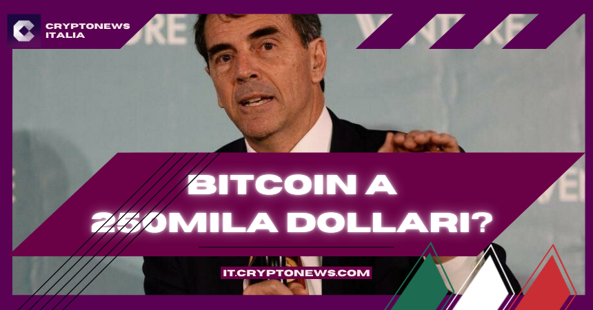 Bitcoin toccherà i 250.000 dollari entro la metà del 2023 – Tim Draper