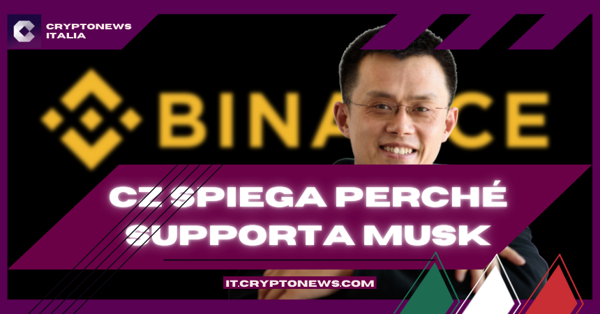 CEO di Binance Rivela Le Ragioni dell’Investimento da $500 Milioni Su Twitter con Elon Musk