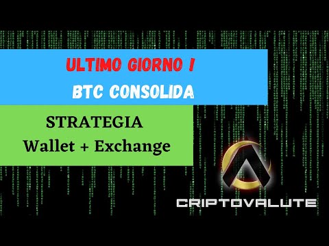 ULTIMO giorno ! BTC consolida, STRATEGIA Wallet + Exchange