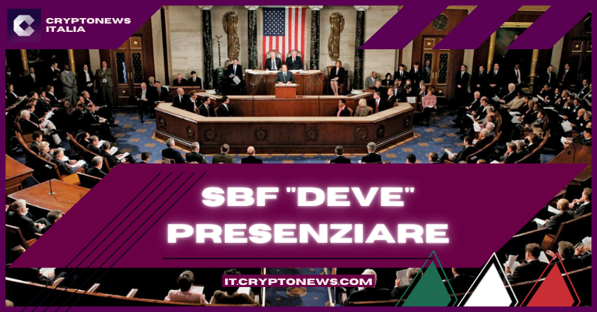 Presidente della commissione per i servizi finanziari USA – SBF “deve” partecipare all’udienza