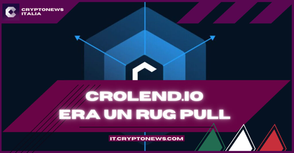 Rug Pull sulla Cronos Chain di Crypto.com. Rubati 600mila dollari da CroLend