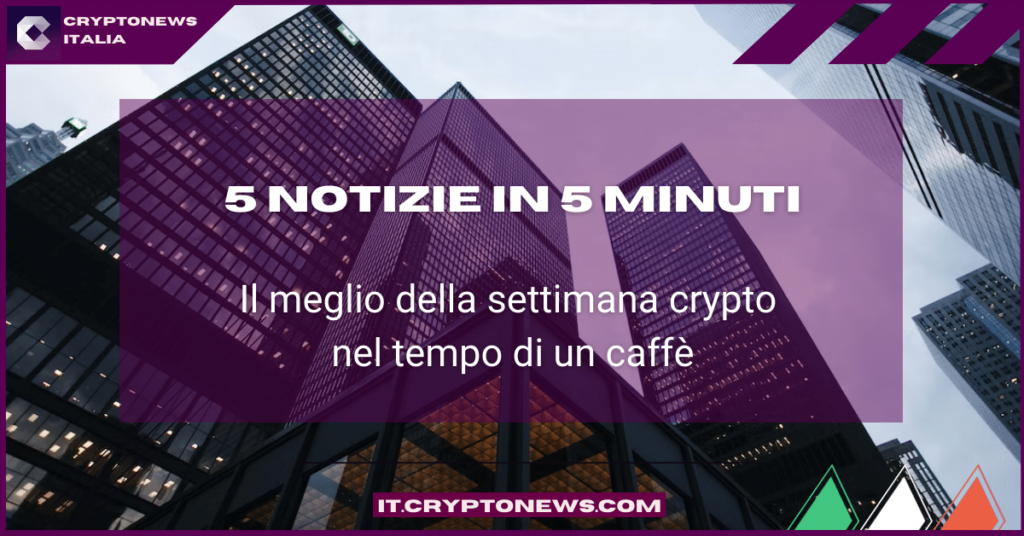 5 Notizie in 5 minuti – Le news della settimana dall’1 al 7 aprile nel tempo di un caffè