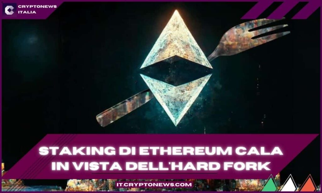 Lo staking di Ethereum cala: colpa di Shapella e della SEC? Le balene però accumulano