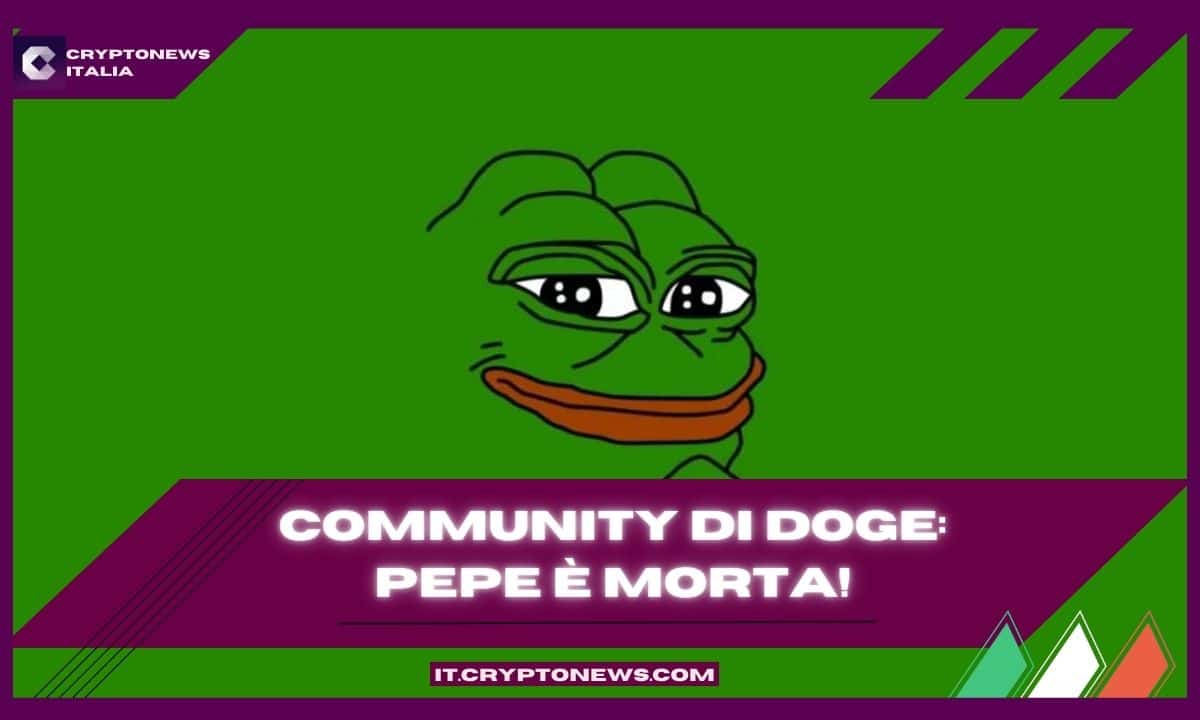 Pepe Coin è morta! A dirlo è la community di Dogecoin