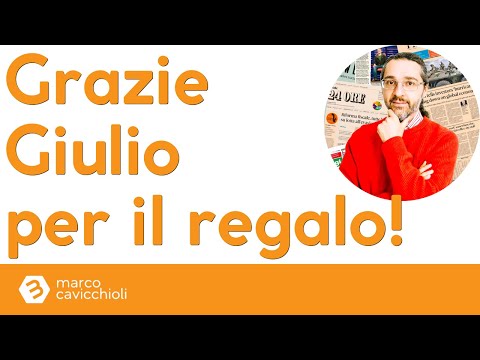 Grazie Giulio per il regalo!!!