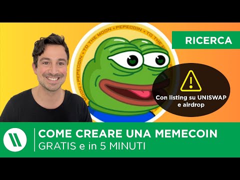 COME CREARE UNA MEMECOIN in 5 MINUTI e GRATIS (con listing su UNISWAP e AIRDROP)