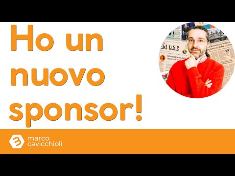 Ho un nuovo sponsor!