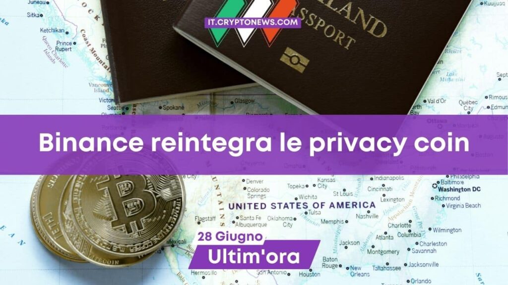 Binance continuerà a negoziare le Privacy Coin anche in Italia