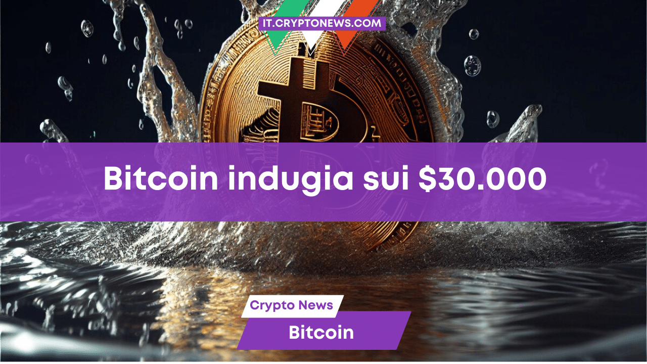 Bitcoin continua a indugiare intorno al livello di 30.000 dollari