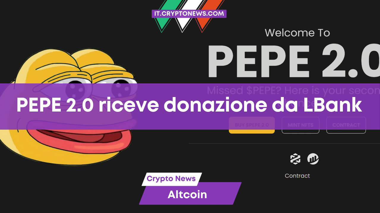 PEPE 2.0 riceve una donazione dal Fondo Meme di LBank Labs