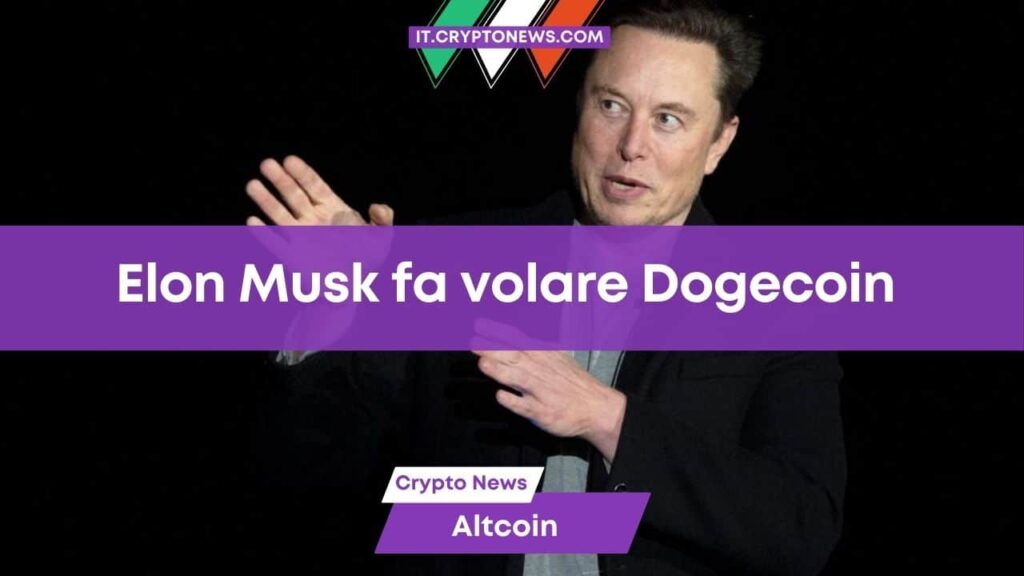 Il tweet di Elon Musk fa volare Dogecoin in pochi secondi