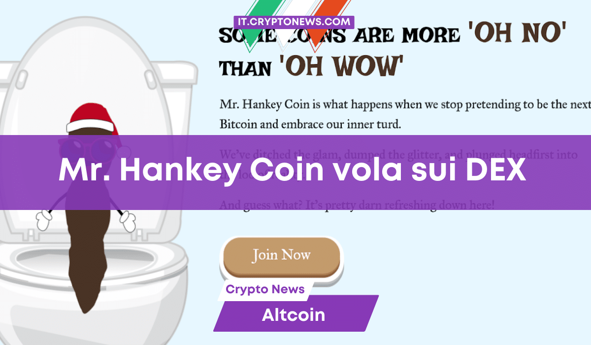 La nuova meme coin virale Mr Hankey esplode al lancio sui DEX!