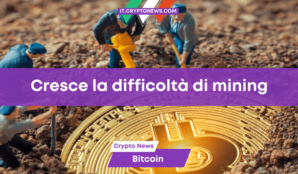 Nuovo record per la difficoltà di mining di Bitcoin: Come inciderà sul prezzo?