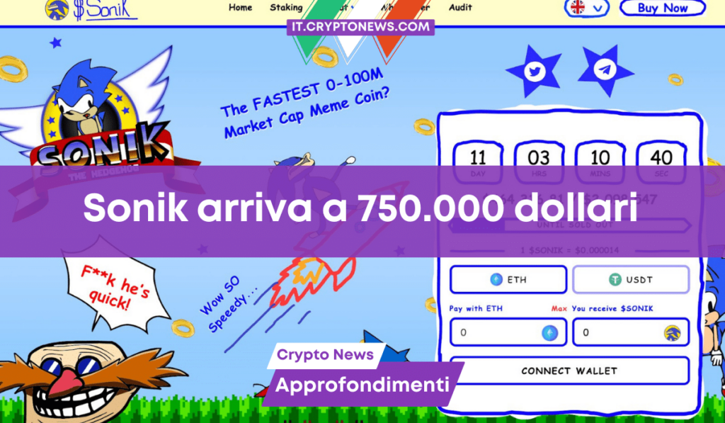 La stagione delle altcoin decolla, la moneta virale Sonik attira 750.000 dollari con soli 6 giorni di tempo per acquistare a prezzi bassi