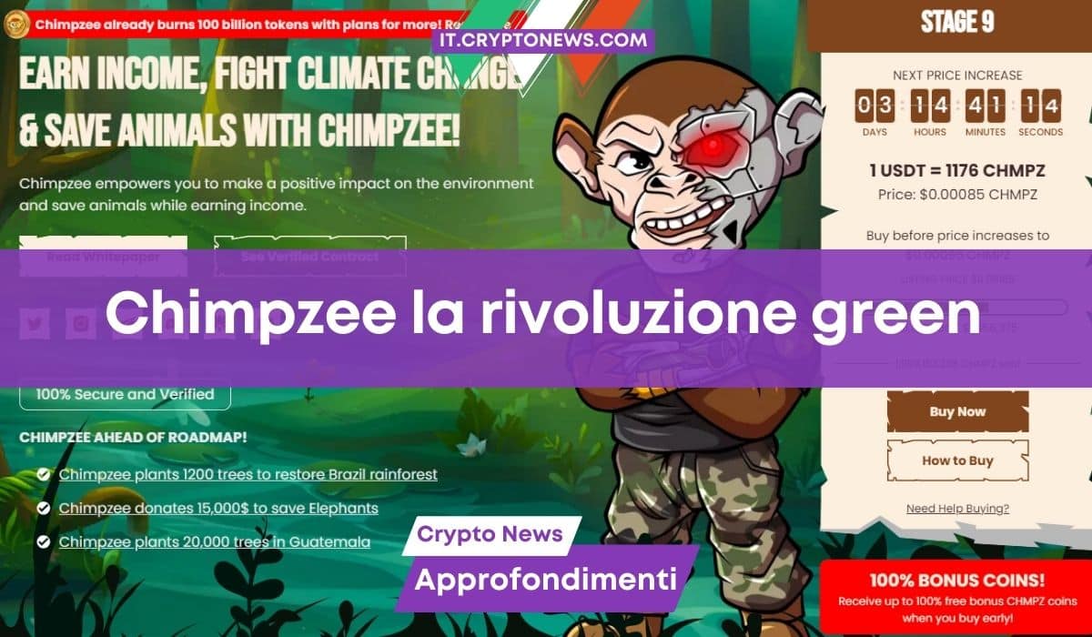 Green Crypto Chimpzee: La tutela dell’ambiente passa dalle crypto