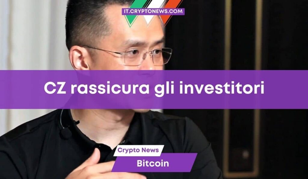 Il CEO di Binance rassicura gli investitori dopo il crollo di Bitcoin a $25.000