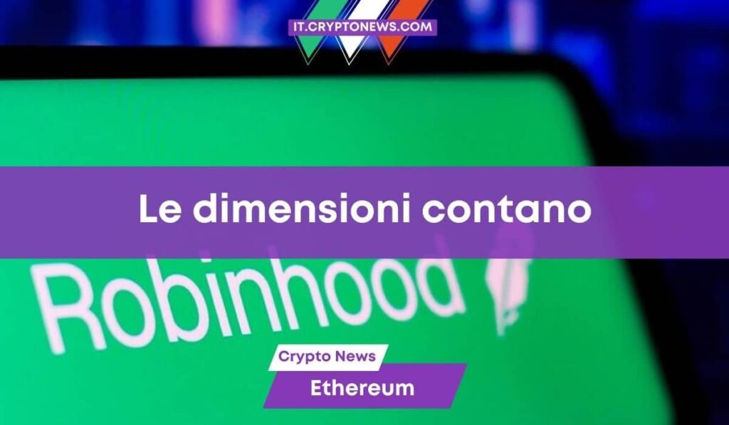 Arkham crypto rivela la dimensione del wallet ETH di Robinhood