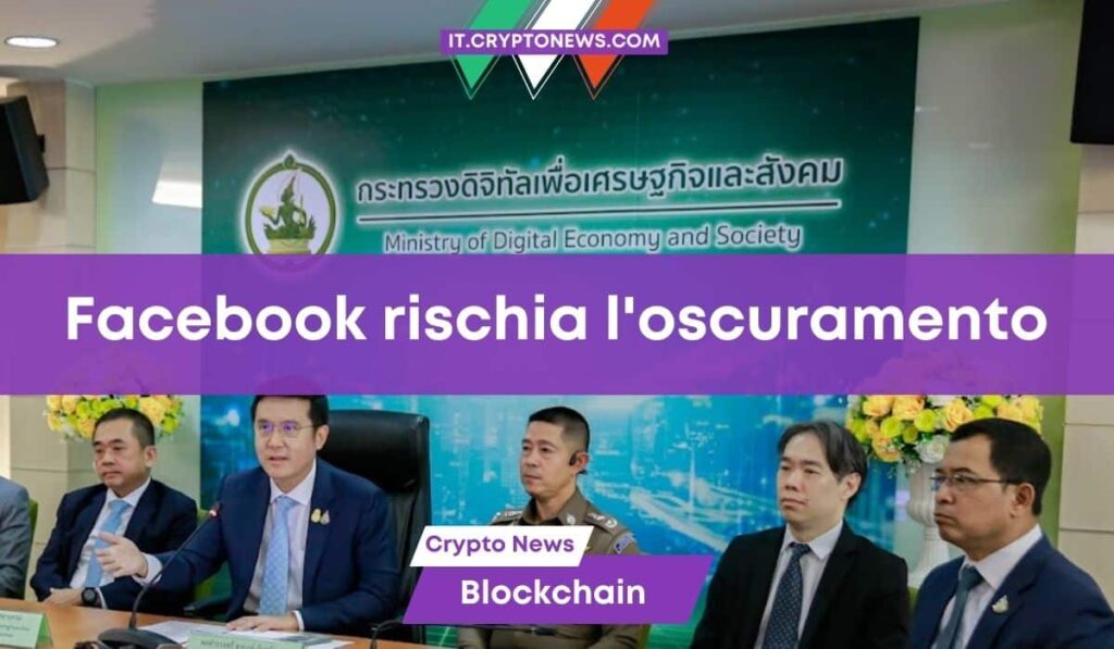 Facebook potrebbe essere oscurato per colpa di falsi annunci crypto!