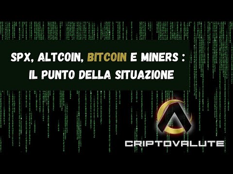 SPX, ALTCOIN, BITCOIN e MINERS : Il punto della situazione