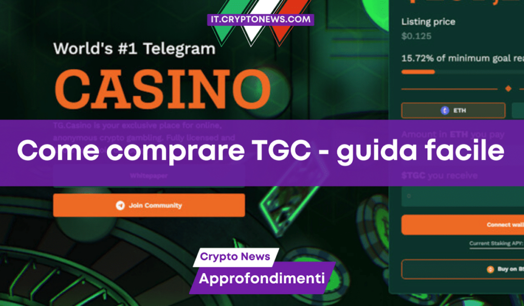 Come comprare il token TG.Casino ($TGC) – Guida facile