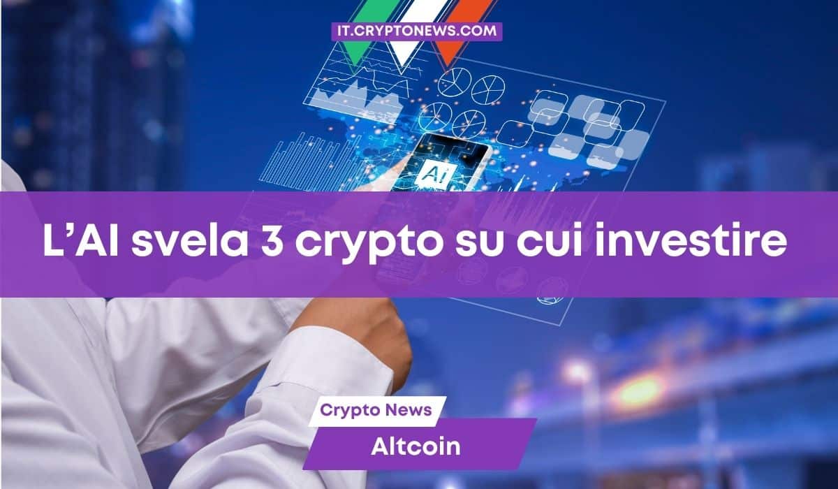 L’Intelligenza Artificiale ChatGPT svela 3 crypto per un investimento a lungo termine