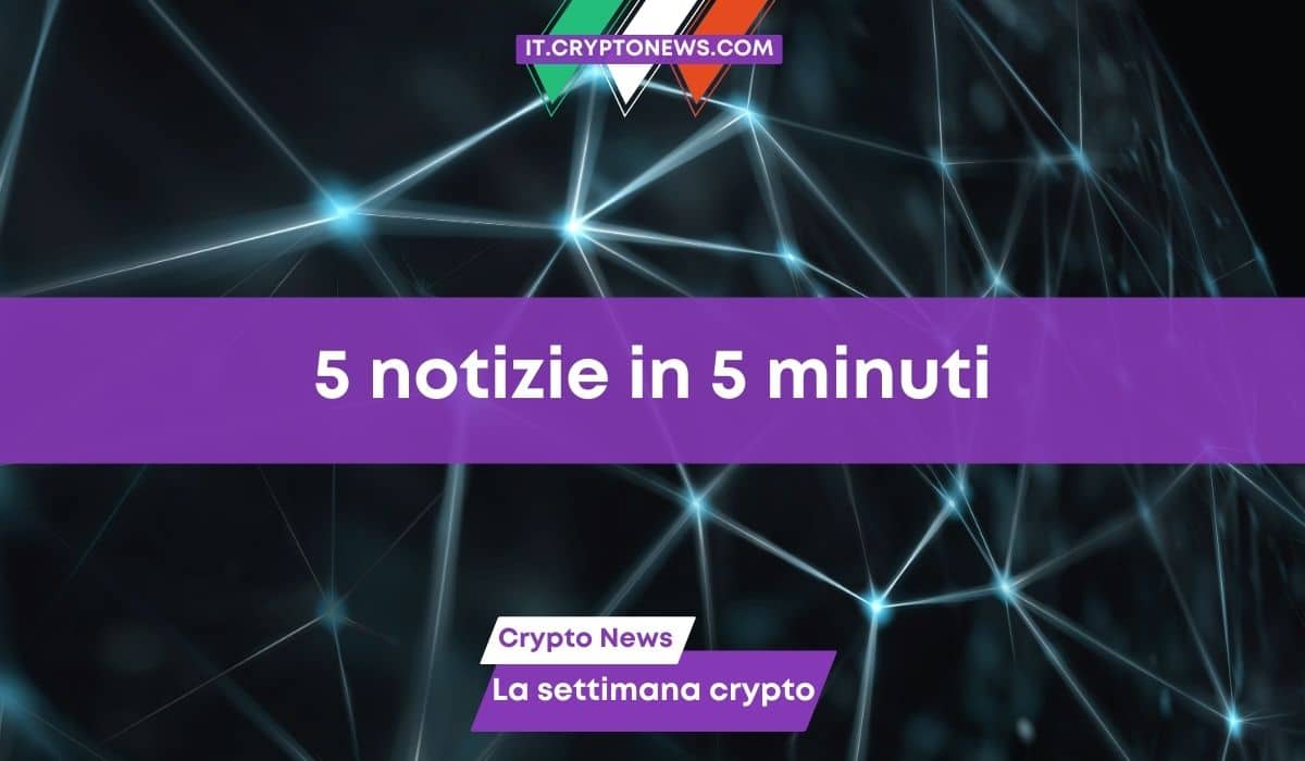 5 Notizie in 5 minuti – Le news della settimana dal 4 all’8 settembre nel tempo di un caffè