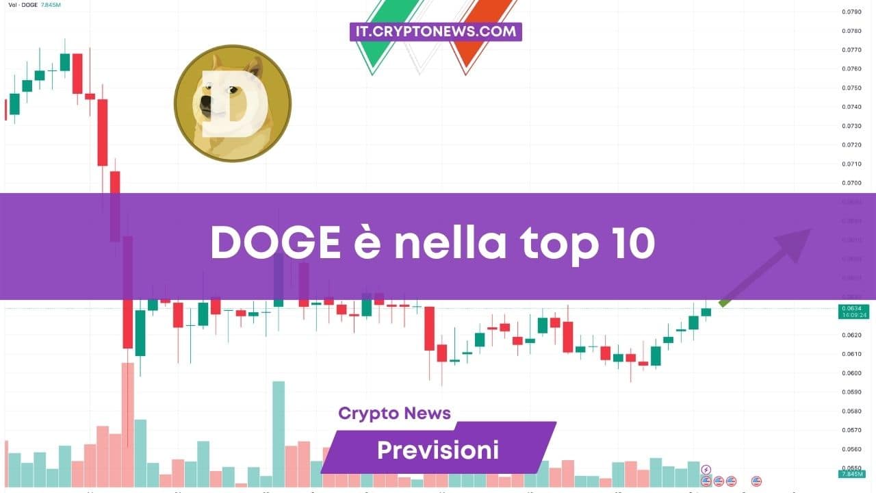 Previsioni prezzo: Dogecoin entra nella top 10! DOGE chiuderà l’anno a 1$?