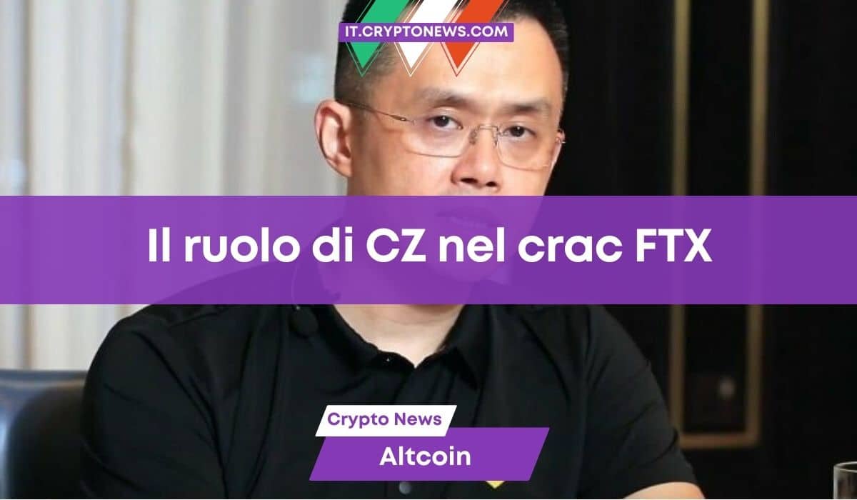 Il CEO di Binance accusato di aver contribuito al crollo di FTX