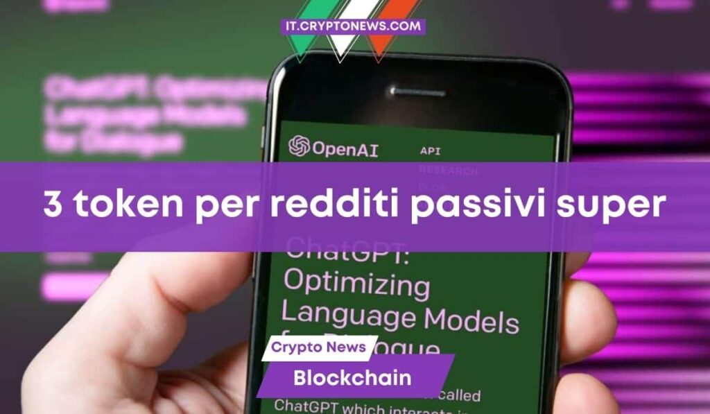 ChatGPT sceglie le 3 migliori criptovalute per generare reddito passivo attraverso lo staking