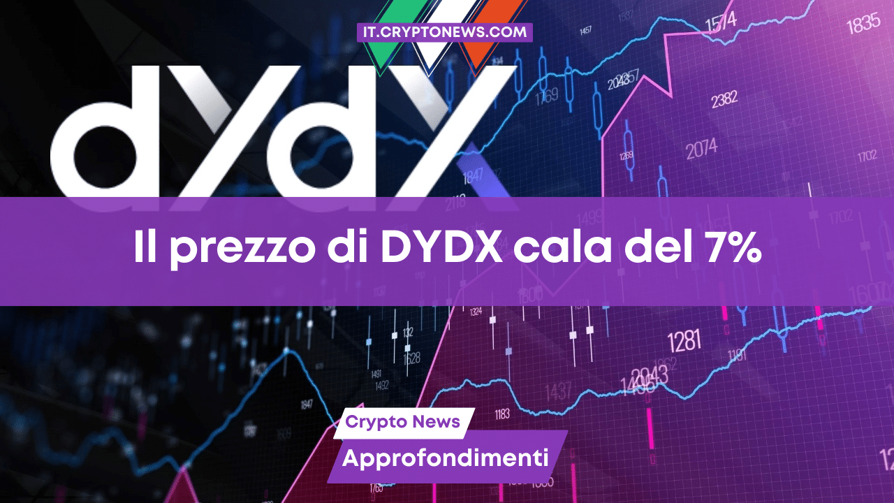 Il prezzo di DYDX cala del 7% mentre una nuova altcoin supera il traguardo dei 450.000 dollari