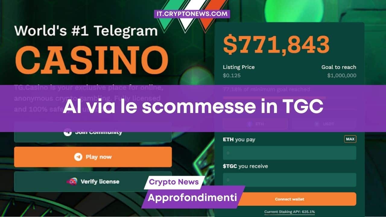 TG.Casino apre le porte dei casinò online su Telegram: la chiave è il token TGC!