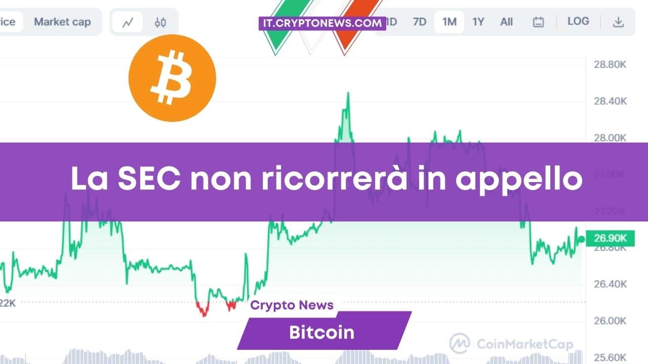 Previsione prezzo Bitcoin: La SEC rinuncia al ricorso in appello contro Grayscale