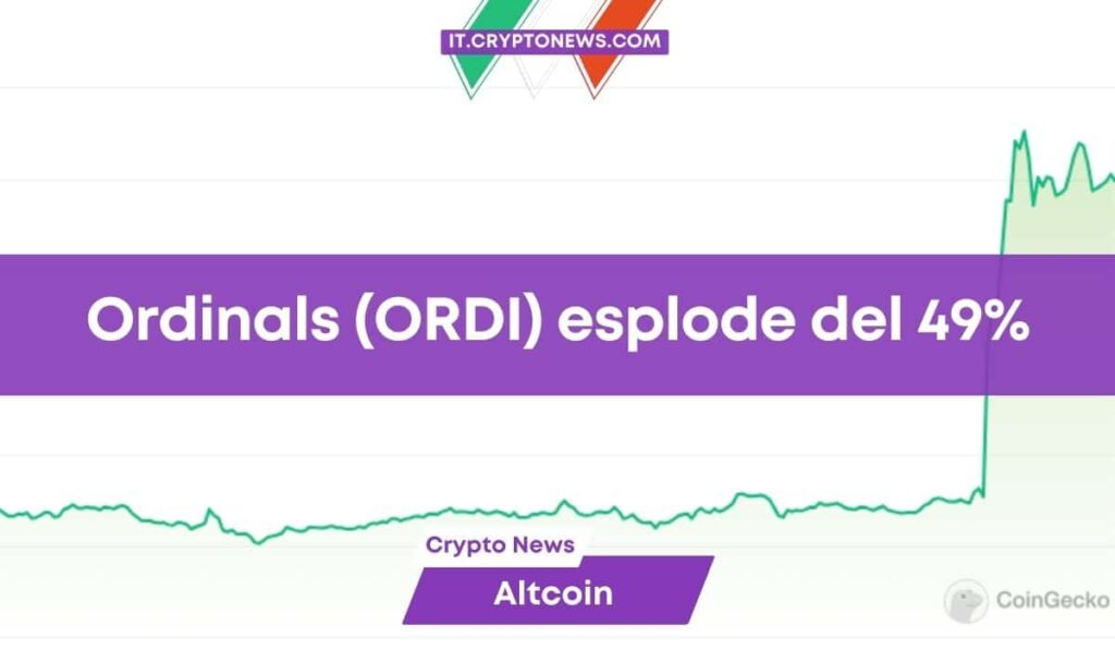 Binance lista Ordinals (ORDI) e il token esplode del 49%