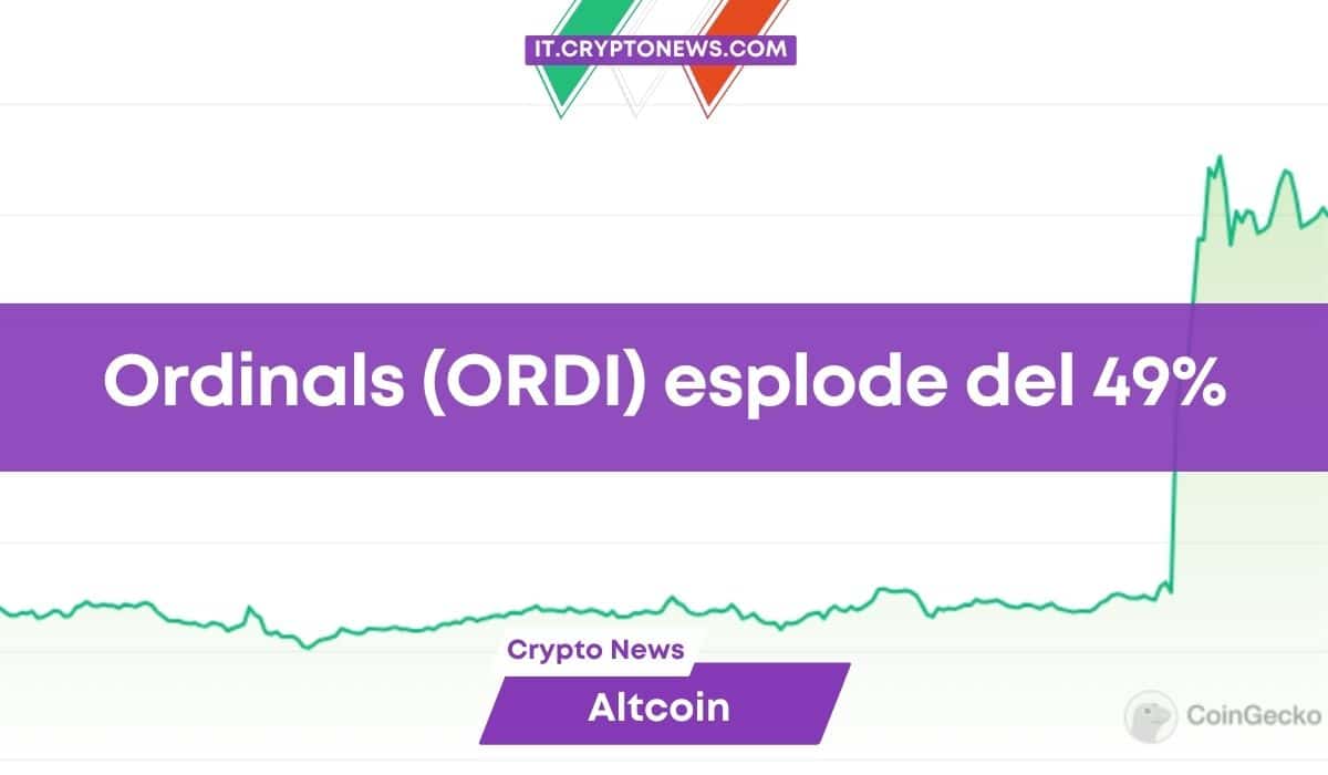 Binance lista Ordinals (ORDI) e il token esplode del 49%
