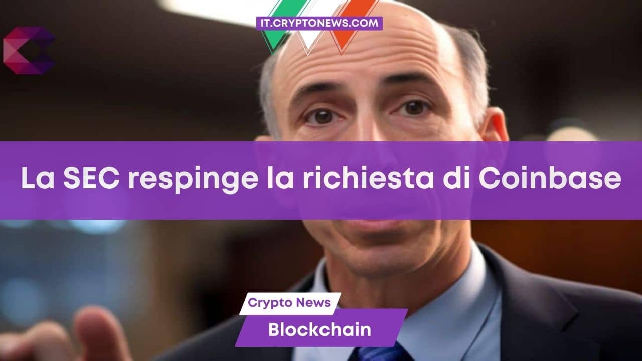 La SEC respinge la richiesta di Coinbase di regolamentare le crypto