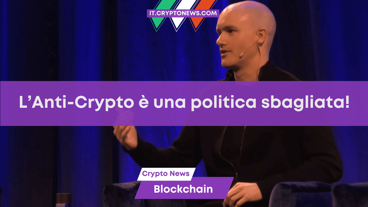 Il CEO di Coinbase afferma che una posizione anti-crypto è una cattiva strategia politica in vista del 2024