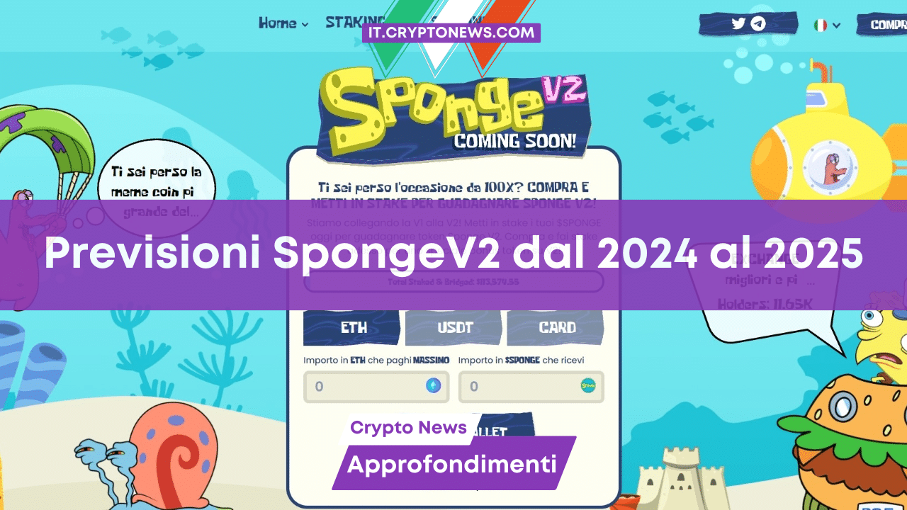 Previsioni Sponge V2 dal 2024 al 2025 e fino al 2030 – Prospettive a lungo termine