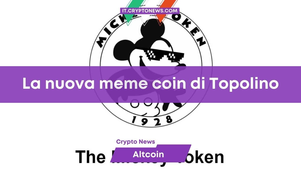 Arriva Mickey la meme coin che si ispira a Topolino grazie alla scadenza del copyright