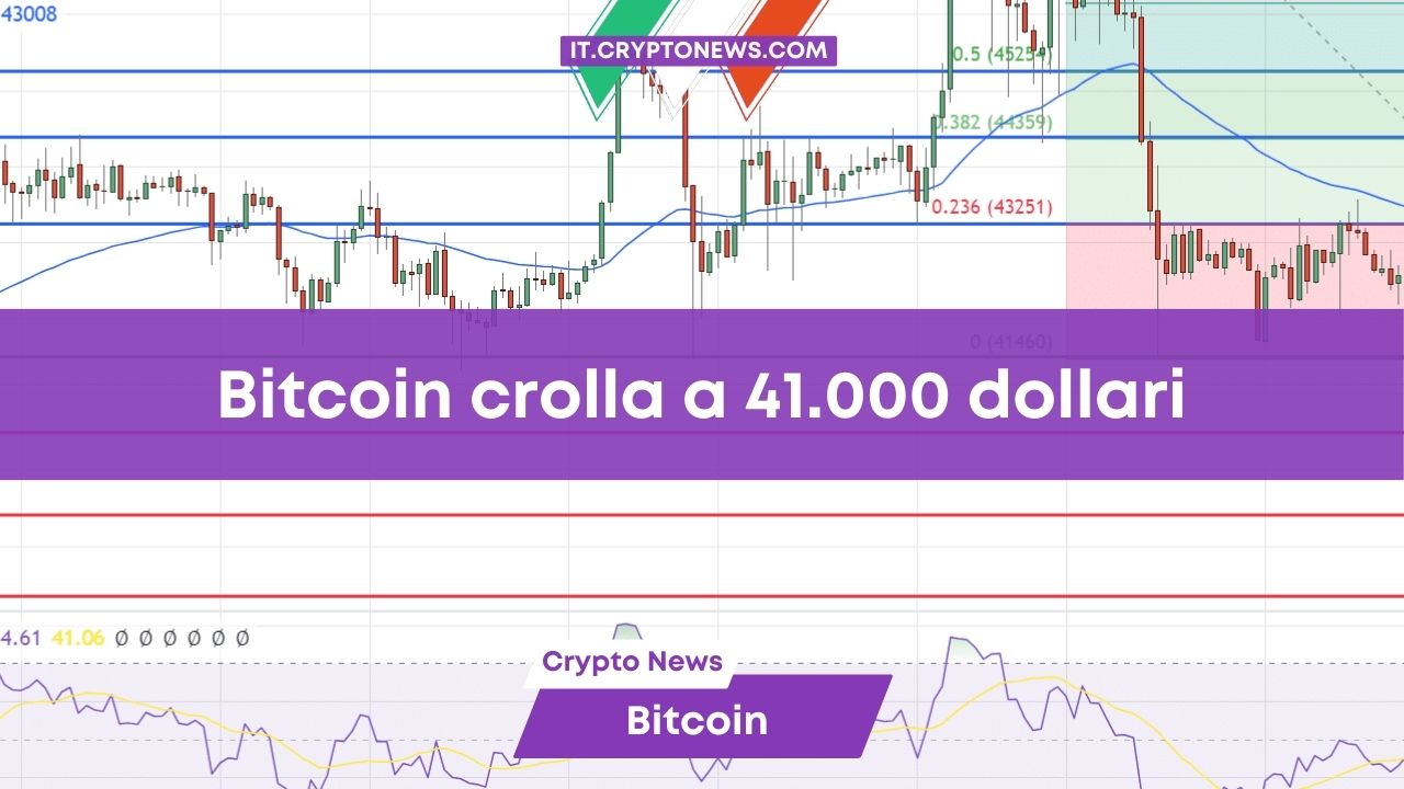 Previsioni prezzo Bitcoin: BTC crolla a 41.000 dollari, prossima mossa?