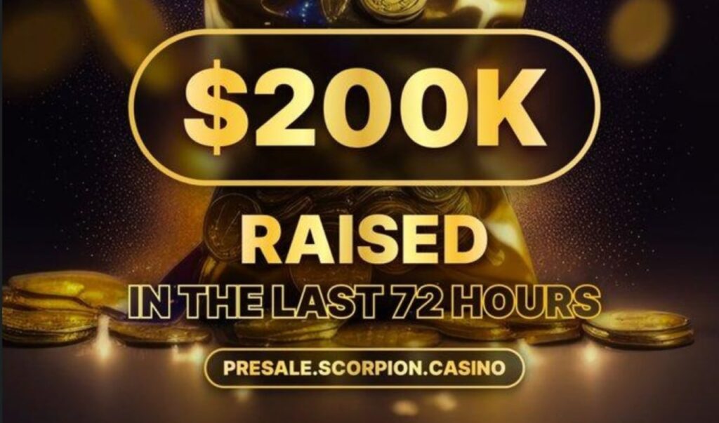 $200.000 raccolti in sole 72 ore – Scorpion Casino è pronto a dare il via al prossimo rally crypto