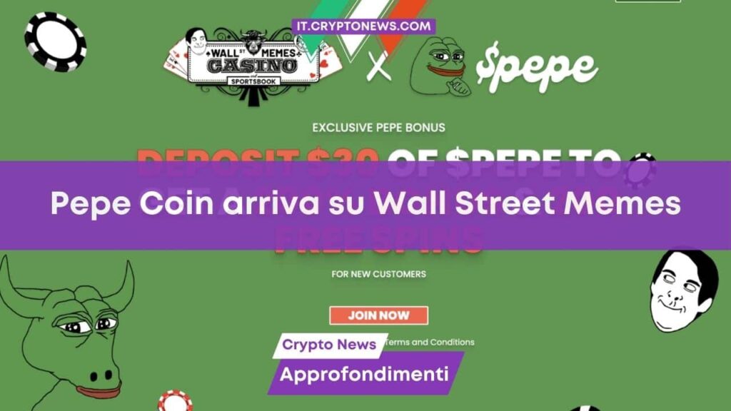 Pepe Coin arriva su Wall Street Memes con un Airdrop da $15.000