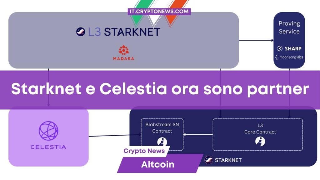 Celestia e Starknet insieme per mettere le ali alla blockchain