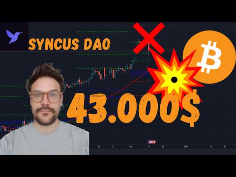 CROLLO! BITCOIN SCENDE A 43.000$! ADESSO?! ATTENZIONE A SYNCUS, LA DAO PERFETTA?!